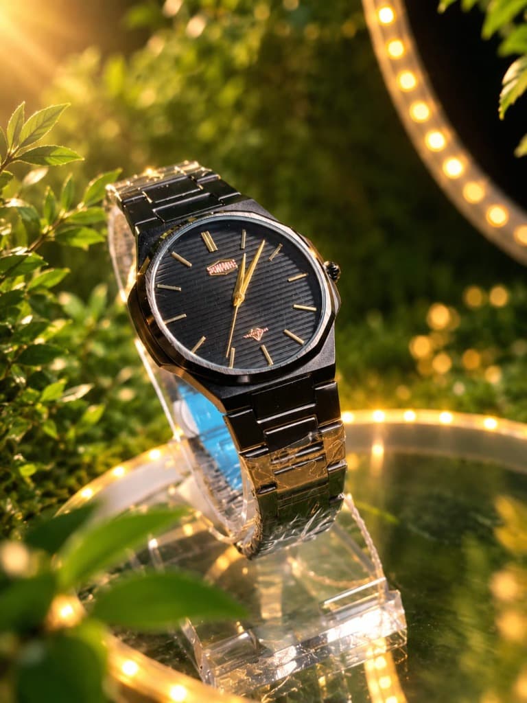 Black Dial Gold Accent Classic