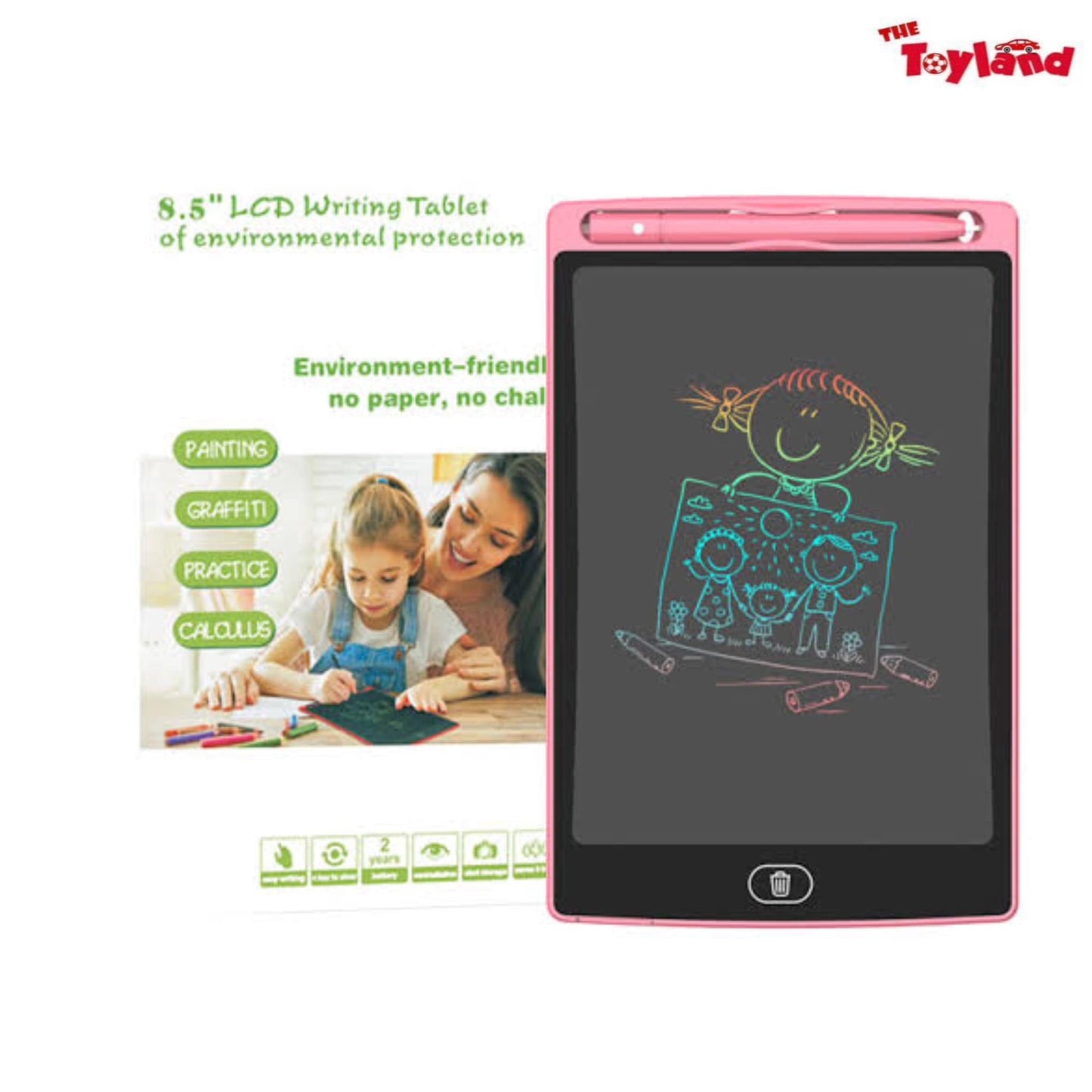 12 Inch Single Color Writing Board Drawing Tablet LCD Writing Tablet Digital Graphics Tablet educational Toys for Kids-Multicolor Writing