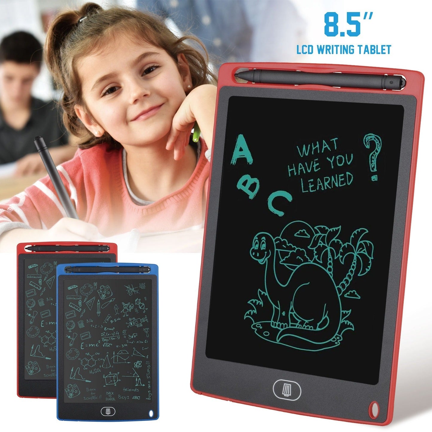 8.5 Inch Multicolor Tablet Price | Lcd Writing Tablet For Kids – Digital Drawing Pad – Erasable Writing Board – Writing Pad (random Color)