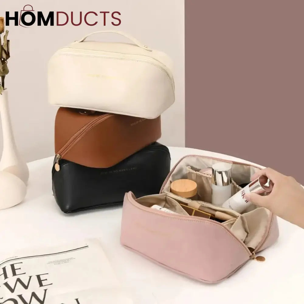 Leather Travel Cosmetic Organizer